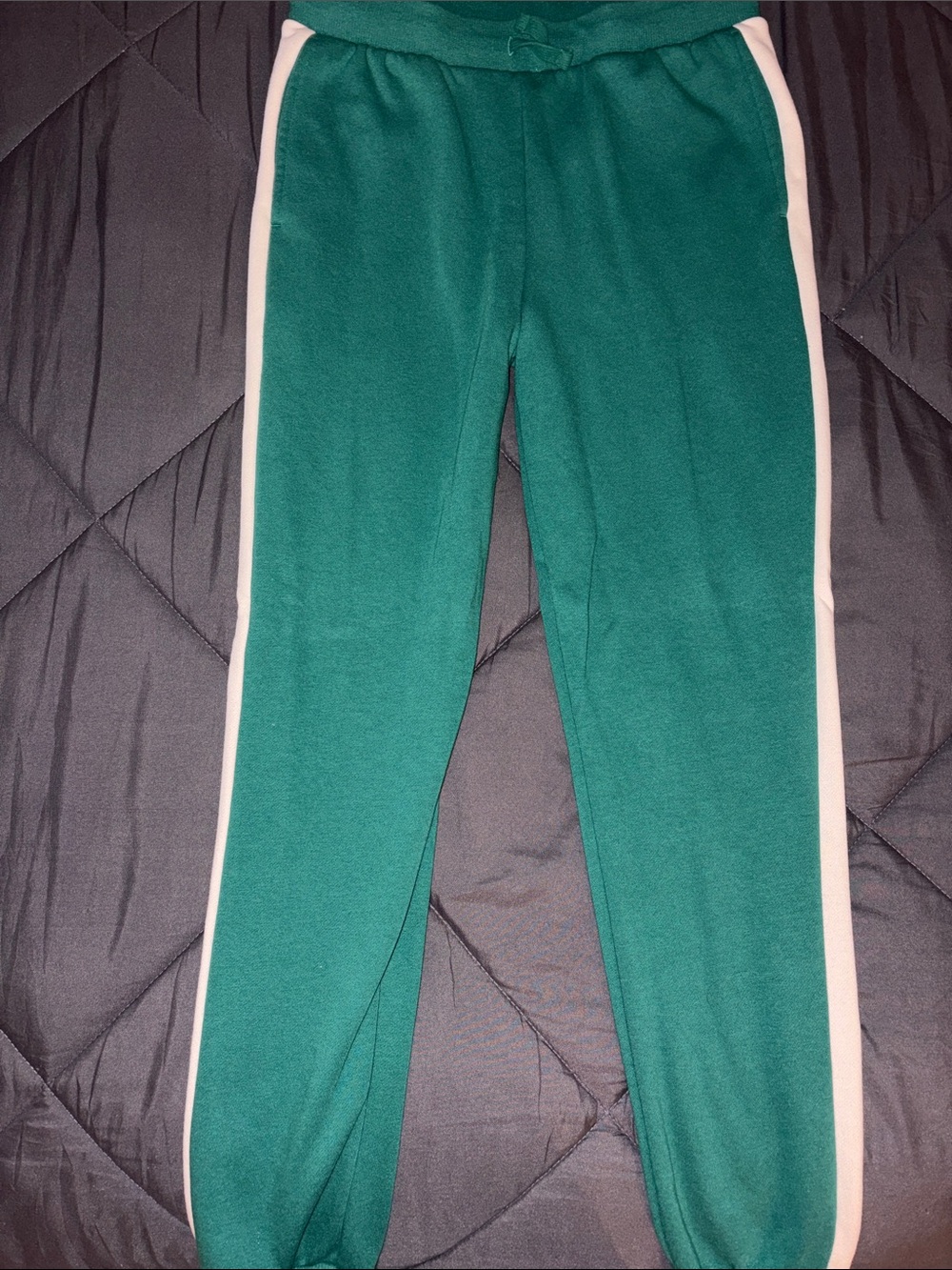 The Children's Place Teal Joggers with White Side Stripes